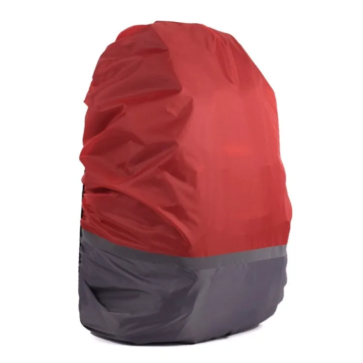 2 PCS Outdoor Mountaineering Color Matching Luminous Backpack Rain Cover, Size: L 45-55L(Gray   Red)