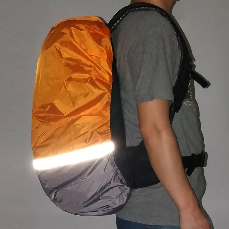 2 PCS Outdoor Mountaineering Color Matching Luminous Backpack Rain Cover, Size: L 45-55L(Gray   Red)