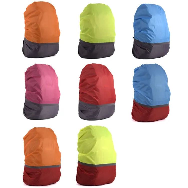 2 PCS Outdoor Mountaineering Color Matching Luminous Backpack Rain Cover, Size: L 45-55L(Gray   Red)