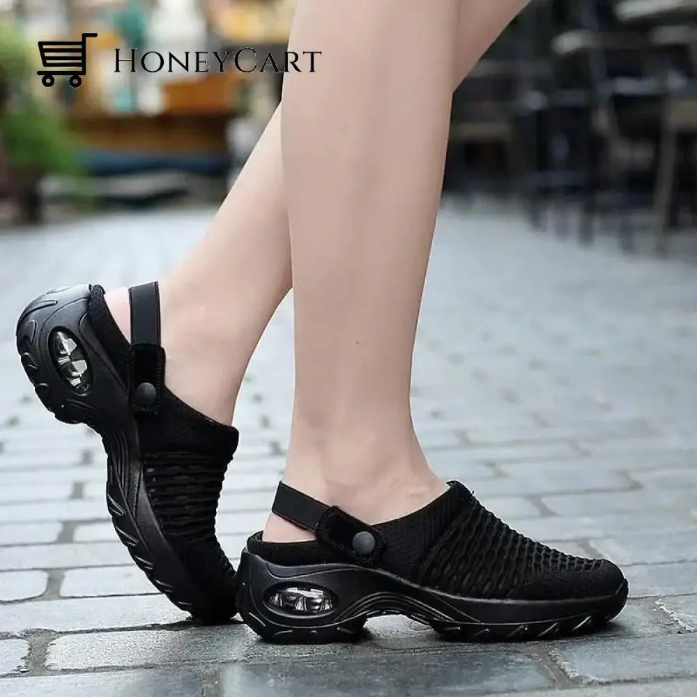 2023 New Women Shoes Casual Increase Cushion Sandals Non-slip Platform Sandal For Women Breathable Mesh Outdoor Walking Slippers