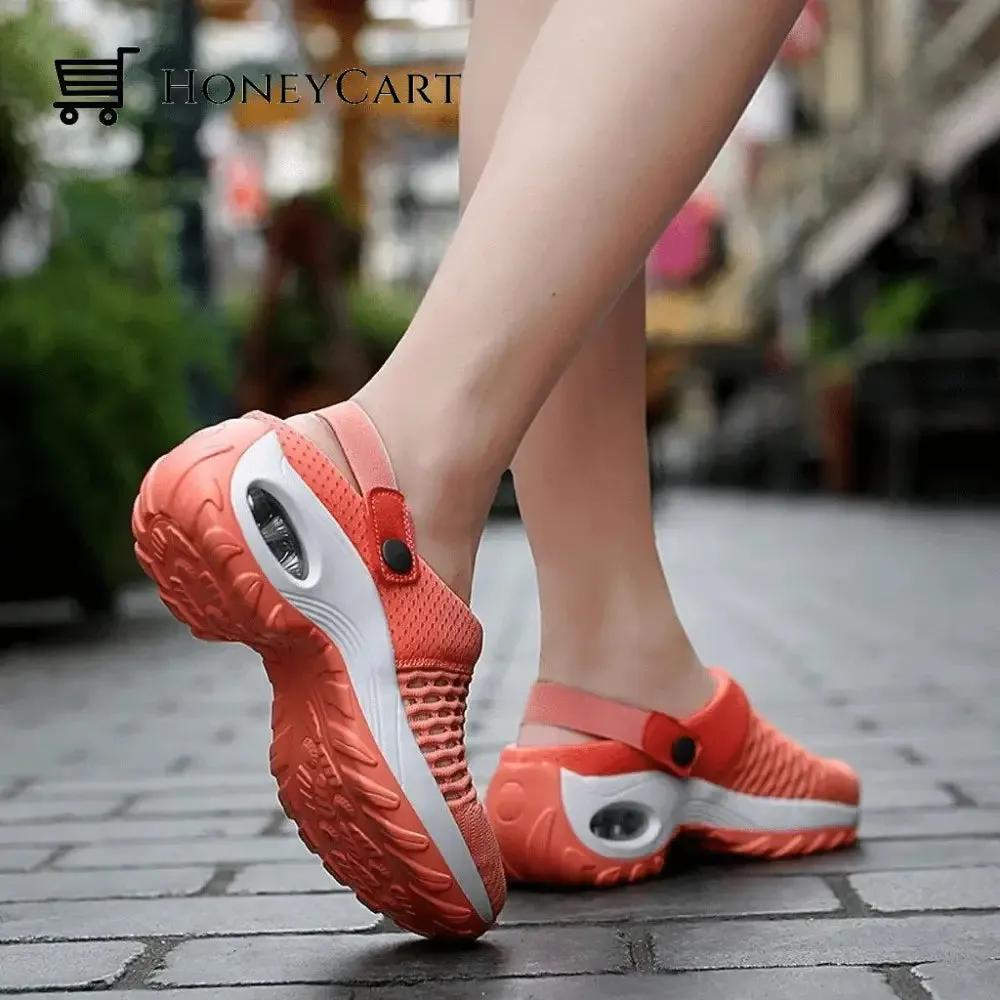 2023 New Women Shoes Casual Increase Cushion Sandals Non-slip Platform Sandal For Women Breathable Mesh Outdoor Walking Slippers