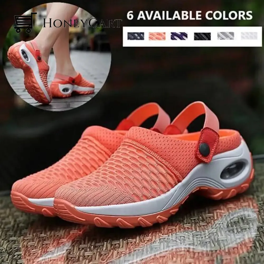 2023 New Women Shoes Casual Increase Cushion Sandals Non-slip Platform Sandal For Women Breathable Mesh Outdoor Walking Slippers