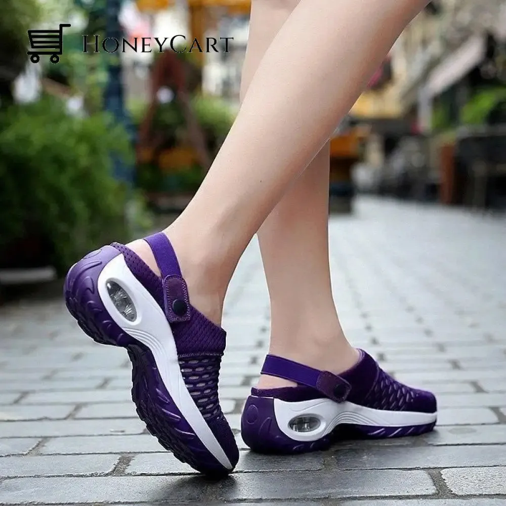 2023 New Women Shoes Casual Increase Cushion Sandals Non-slip Platform Sandal For Women Breathable Mesh Outdoor Walking Slippers