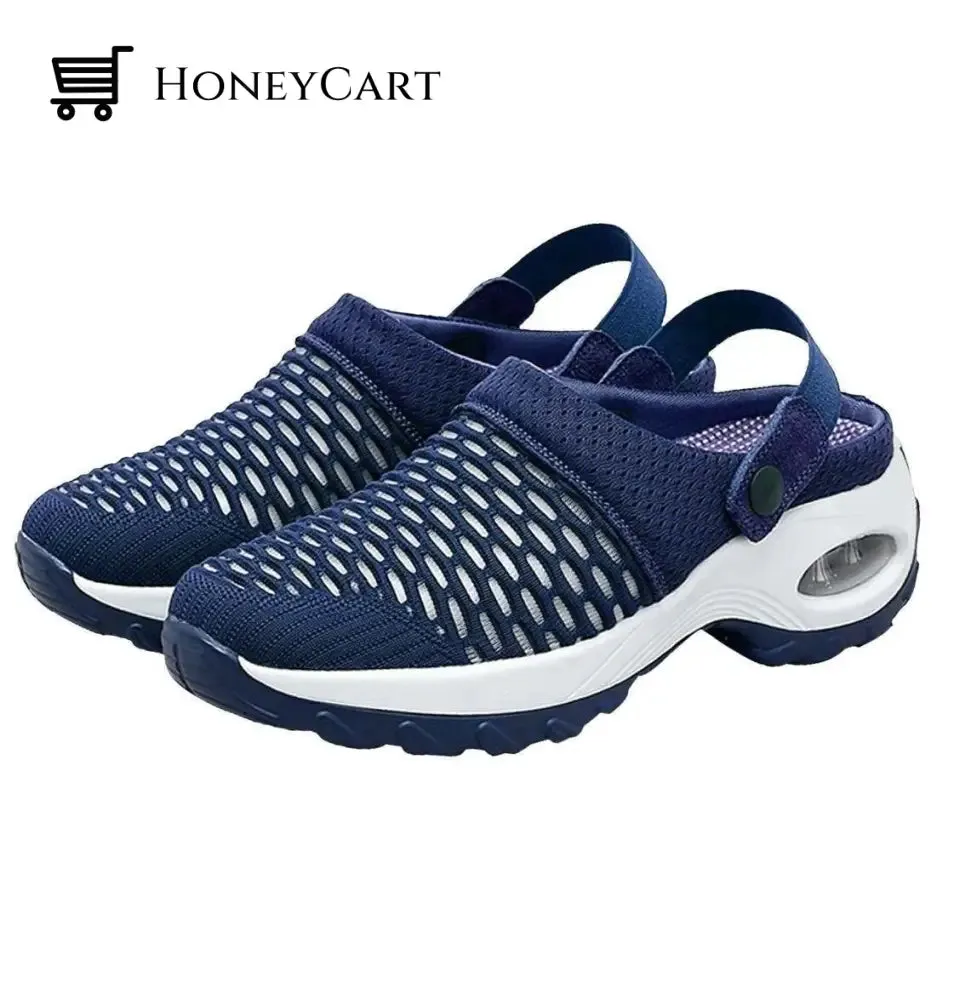 2023 New Women Shoes Casual Increase Cushion Sandals Non-slip Platform Sandal For Women Breathable Mesh Outdoor Walking Slippers