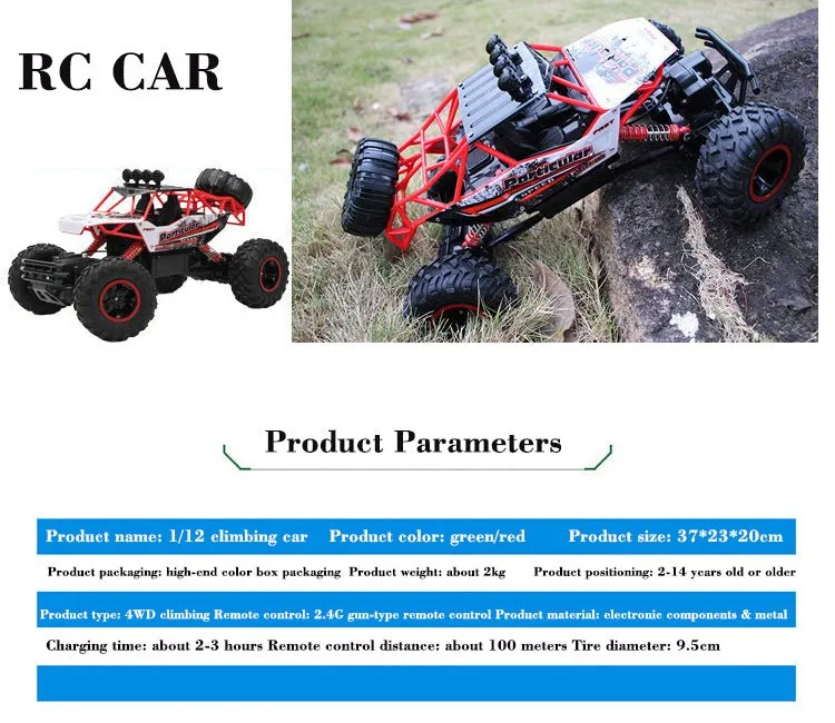 2024 Oversized Rock Crawler RC 4WD High-Speed Racing Car