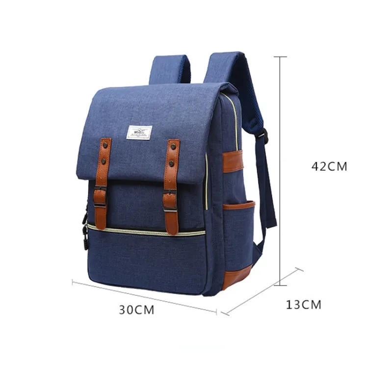 203 Outdoor Travel Shoulders Bag Computer Backpack with External USB Charging Port(Blue)