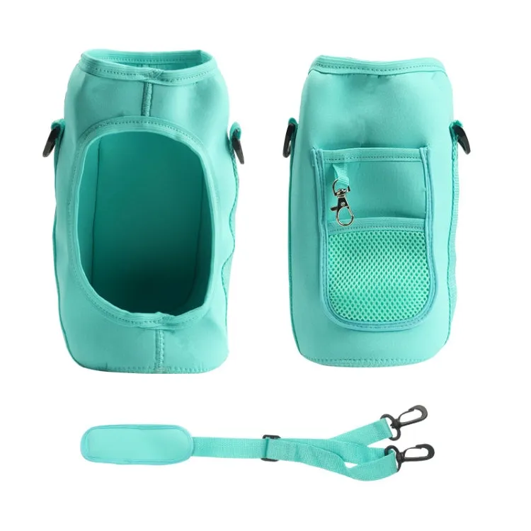 2L Diving Material Water Bottle Cover Case with Strap(Black Metal Buckle)