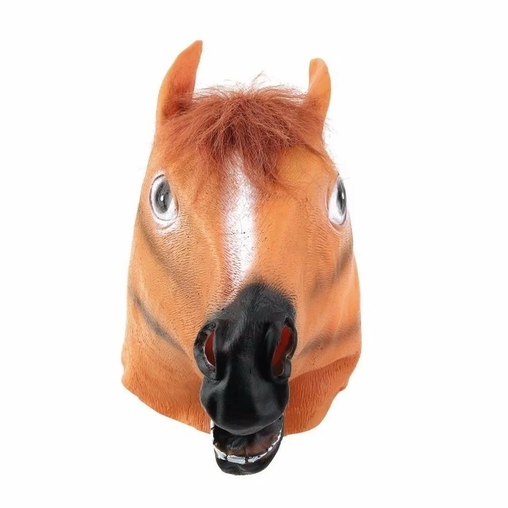 3 Pack X Horse Head Fancy Dress Latex Animal Mask Halloween Party Movie Costume