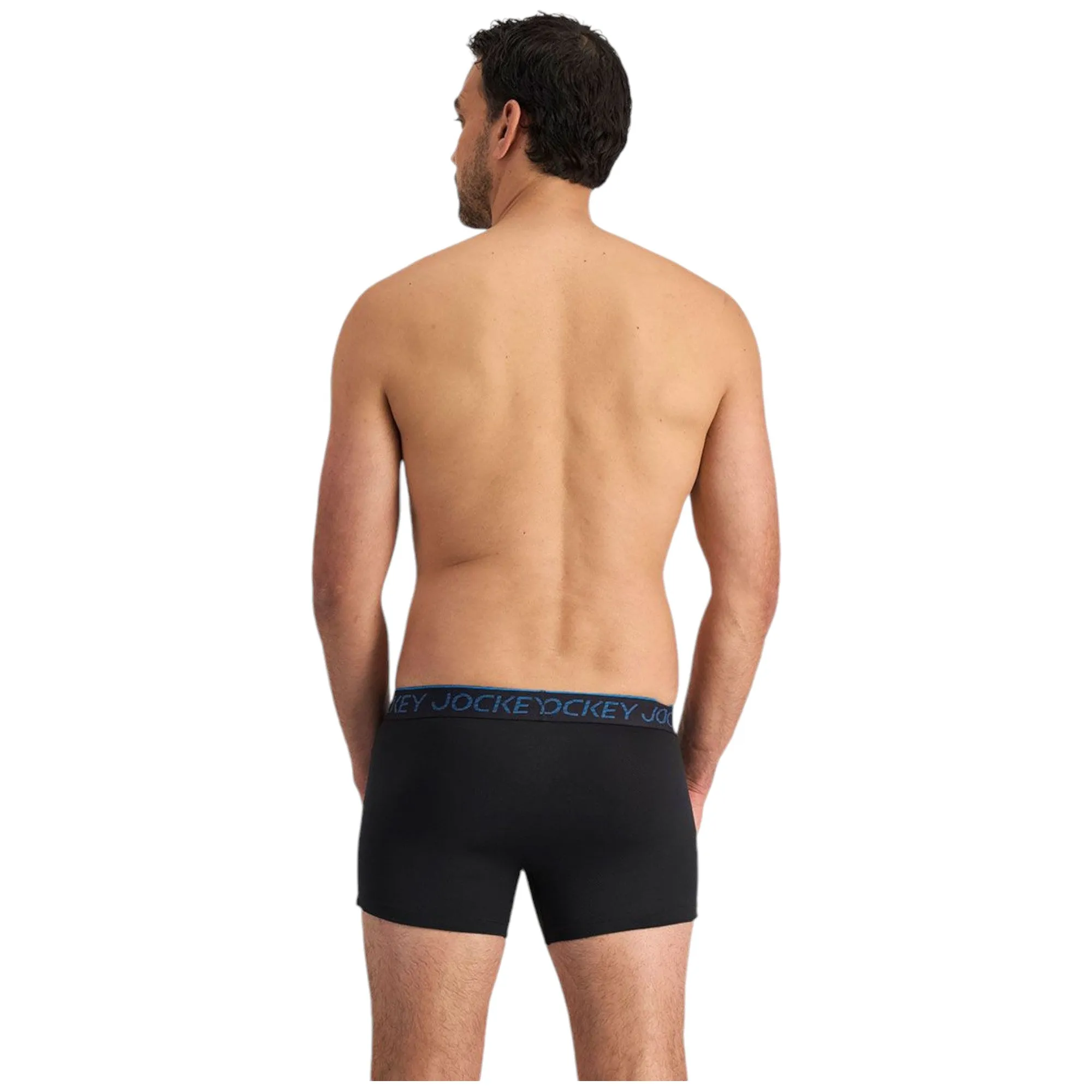 3 x Mens Jockey Cool Active Trunks Black Underwear