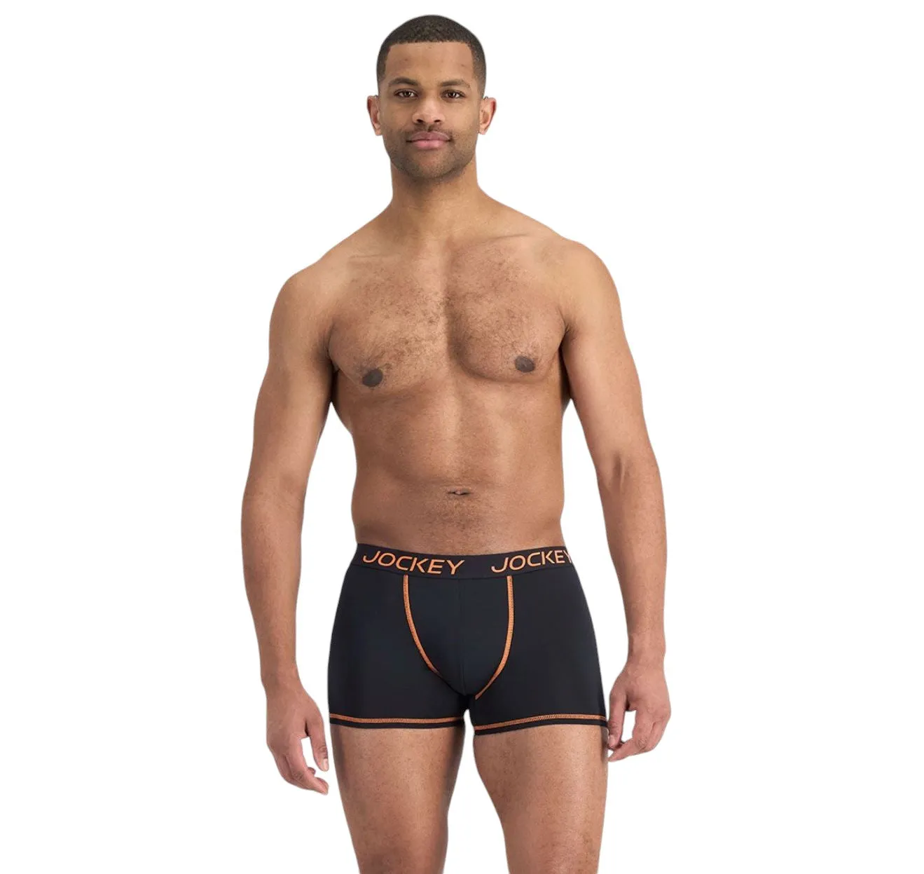 4 x Mens Jockey Performance Active Micro Trunks Black Underwear