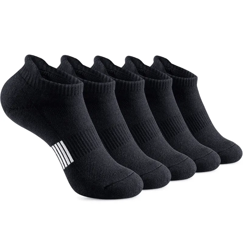 5 Pair Moisture Wicking Ankle Socks – Comfort for All Activities