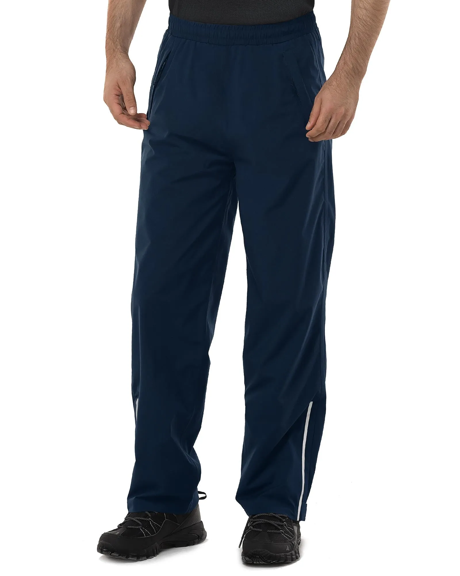 5000mm W/P Index 3000 Level Breathable Men's Rain Pant with 3 Pockets and Reflective Design