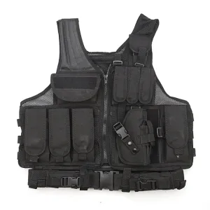 A60 Outdoor Equipment Vest Breathable Mesh Vest Tool Pocket, Size: Free Size(Black)