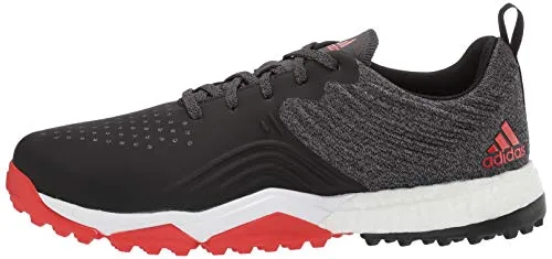 adidas Men's Adipower 4ORGED S Golf Shoe, core Black/red/FTWR White, 7.5 M US