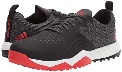 adidas Men's Adipower 4ORGED S Golf Shoe, core Black/red/FTWR White, 7.5 M US