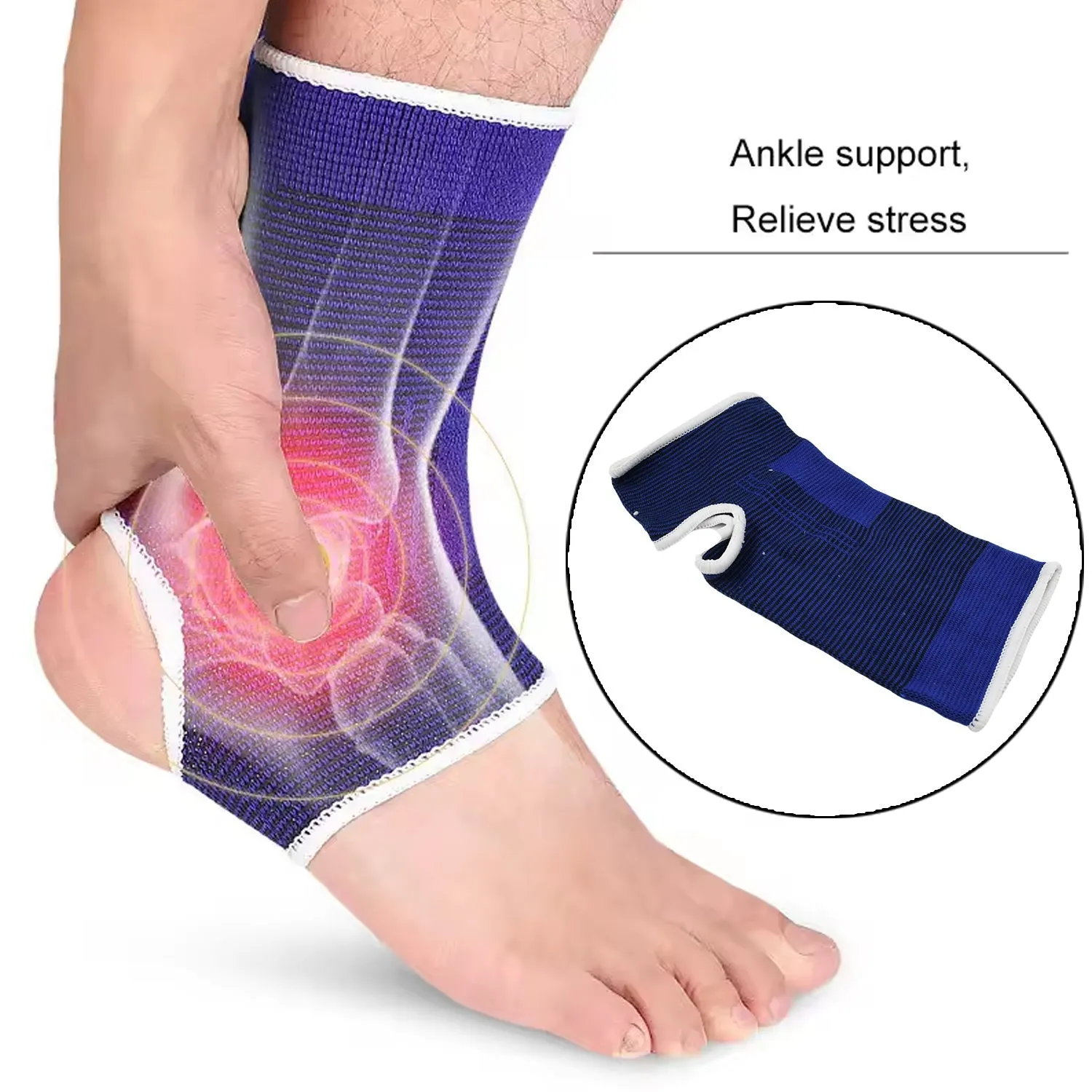 Adjustable Ankle Support Brace Cap Wrap Pad (1 Pair)