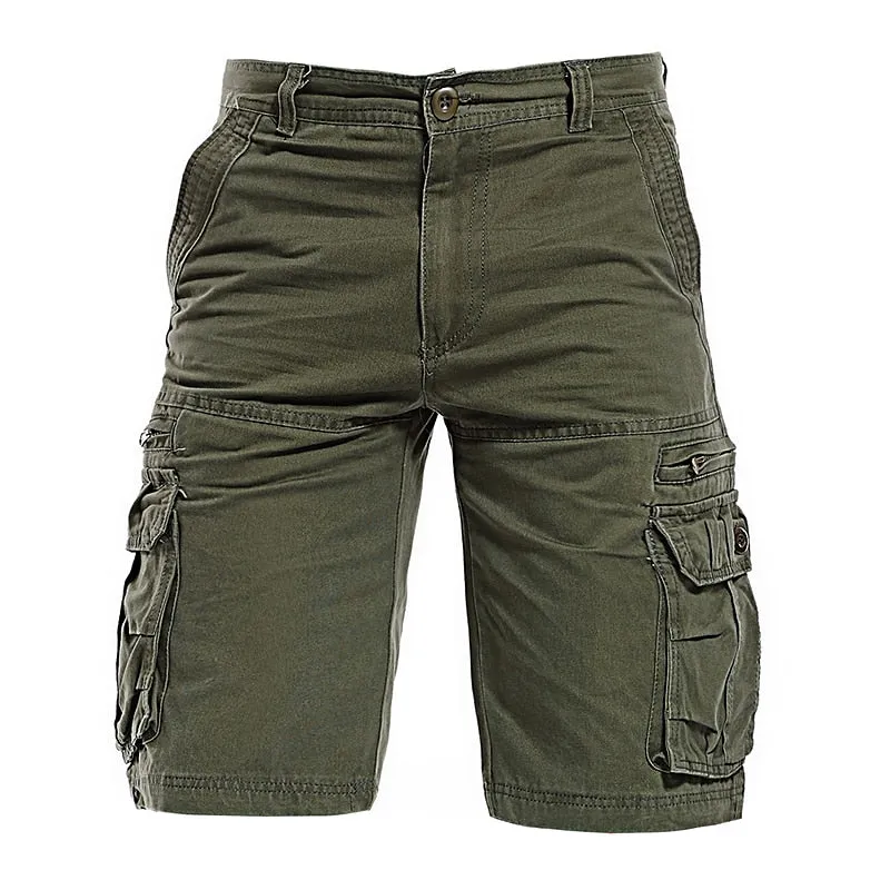 Adventure Ready Men's Cotton Cargo Shorts with Zipper and Flap Pockets