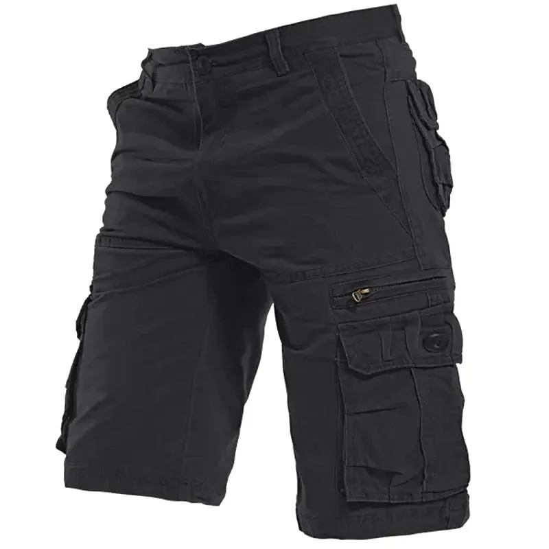 Adventure Ready Men's Cotton Cargo Shorts with Zipper and Flap Pockets