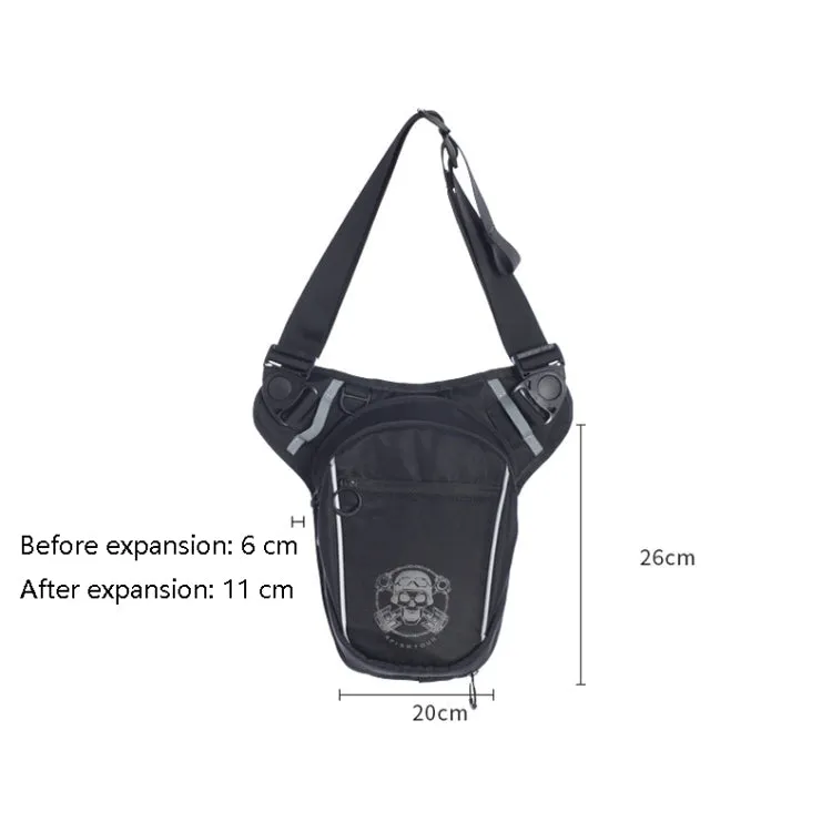 AFISHTOUR FM2034 2L Outdoor Sports Waterproof Bag Cycling Leg Bag Crossbody Bag(Black)