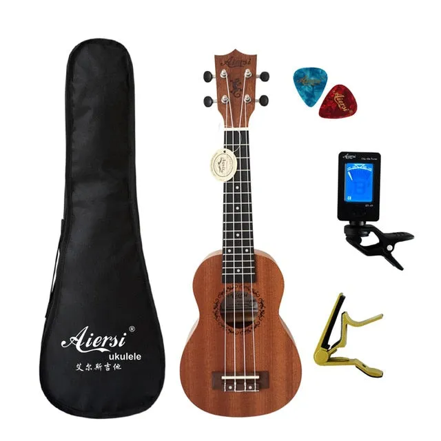 Aiersi brand 21 inch ukelele mahogany Soprano ukulele musical instrument guitar