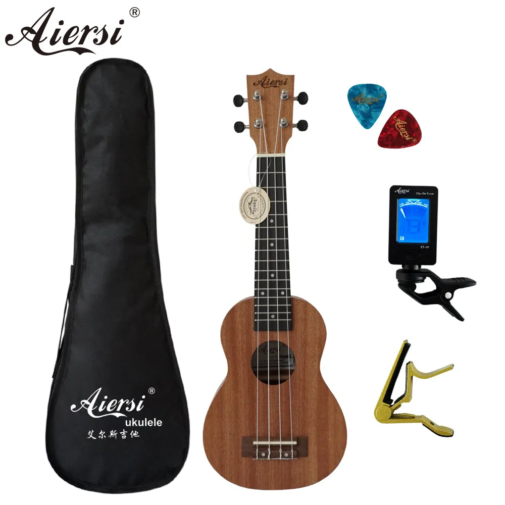 Aiersi brand 21 inch ukelele mahogany Soprano ukulele musical instrument guitar