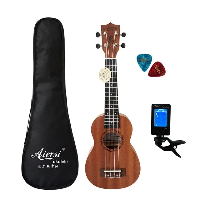 Aiersi brand 21 inch ukelele mahogany Soprano ukulele musical instrument guitar