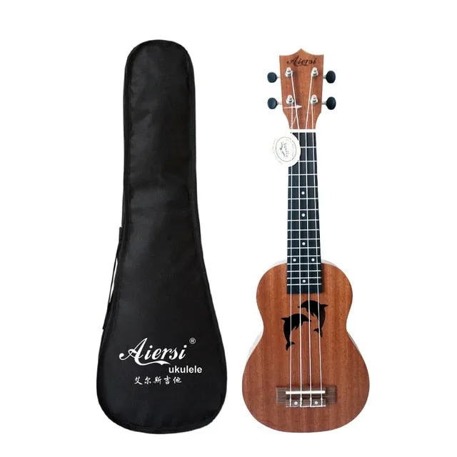 Aiersi brand 21 inch ukelele mahogany Soprano ukulele musical instrument guitar