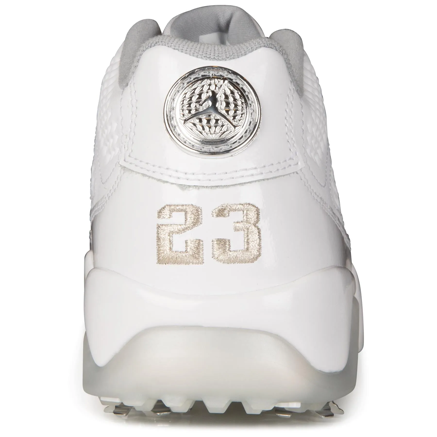 Air Jordan 9 Mirror Golf Shoes White/Metallic Silver/Wolf Grey - 2024