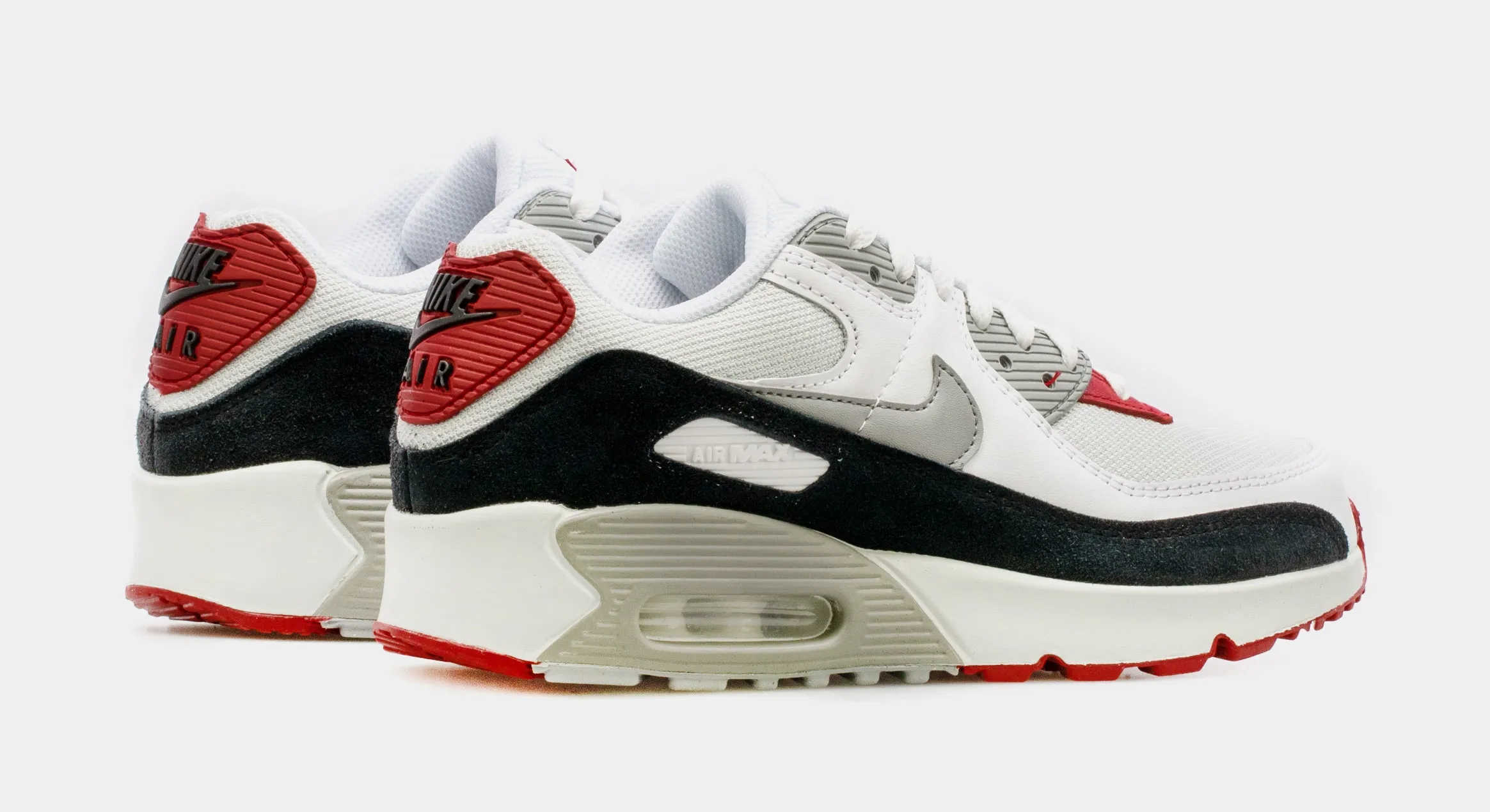 Air Max 90 Inline Varsity Red Grade School Lifestyle Shoes (White/Red)