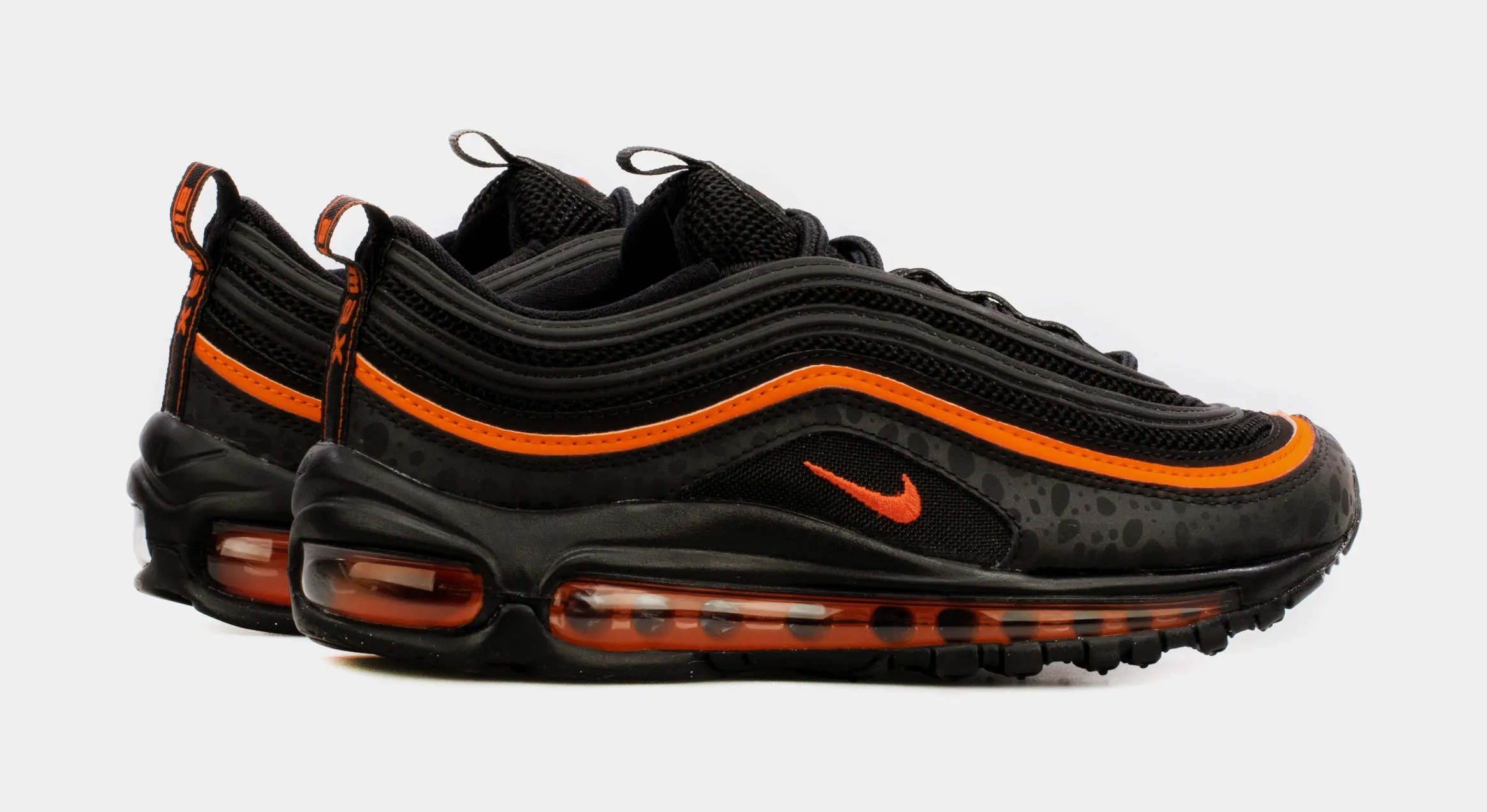 Air Max 97 Grade School Lifestyle Shoes (Black/Orange)