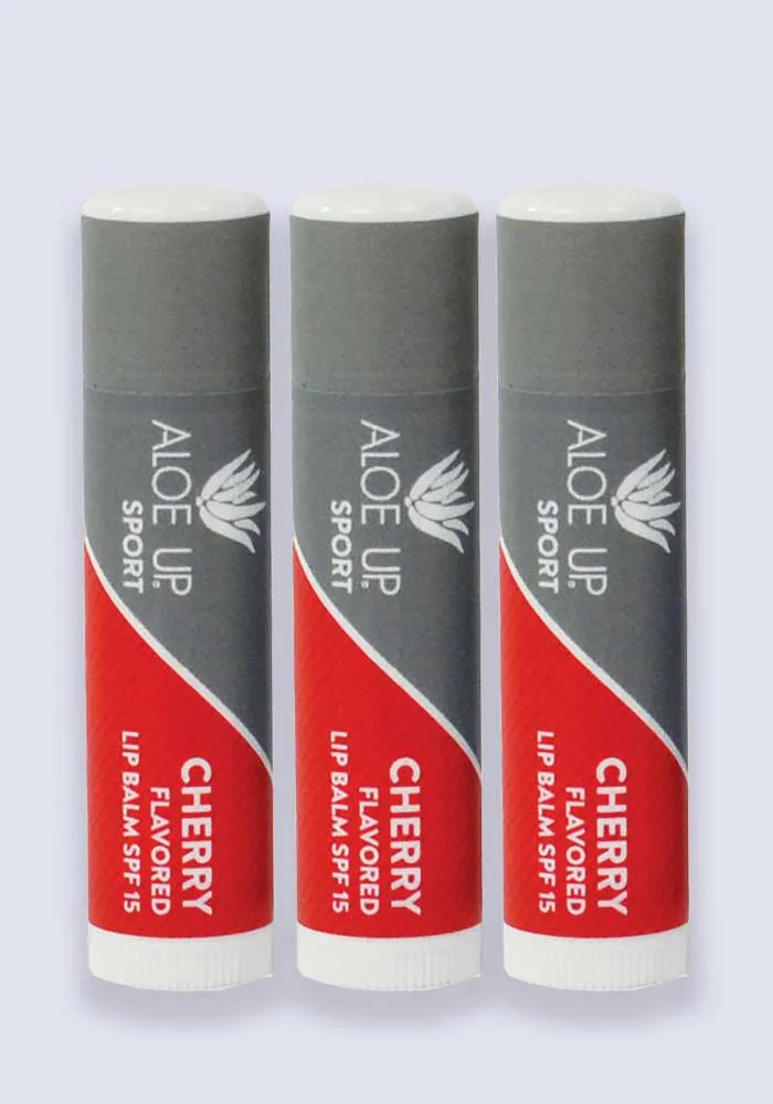 Aloe Up Sport Lip Balm SPF 15 - Cherry 4.25g - 3 Pack Saver