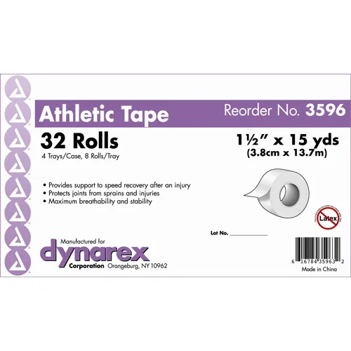 Athletic Sports Cloth Tape, White Roll