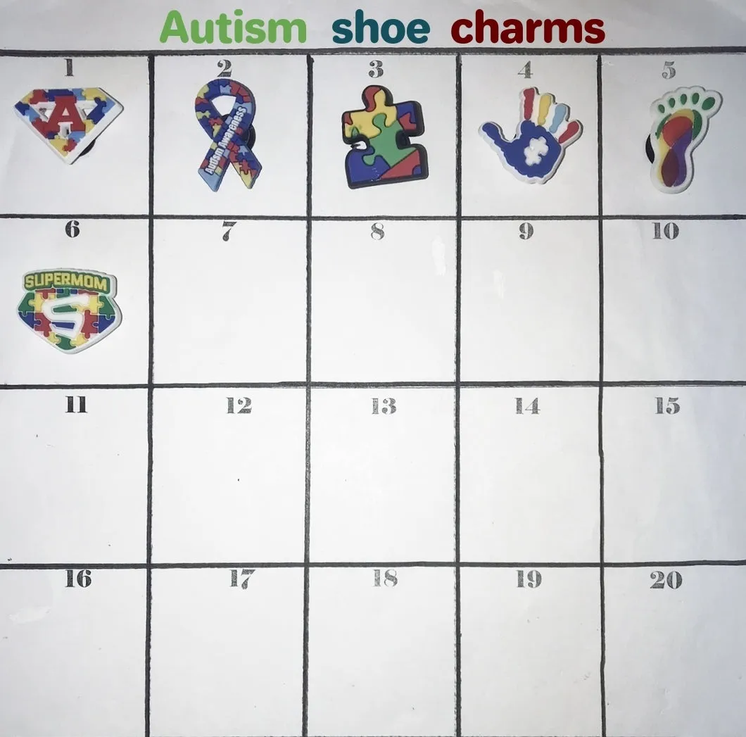 Autism themed shoe charms, by the set or individually