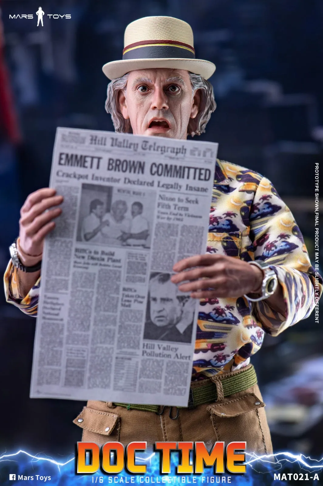 Back To The Future II: Doc Time Emmett Brown with Extra Head Sculpt