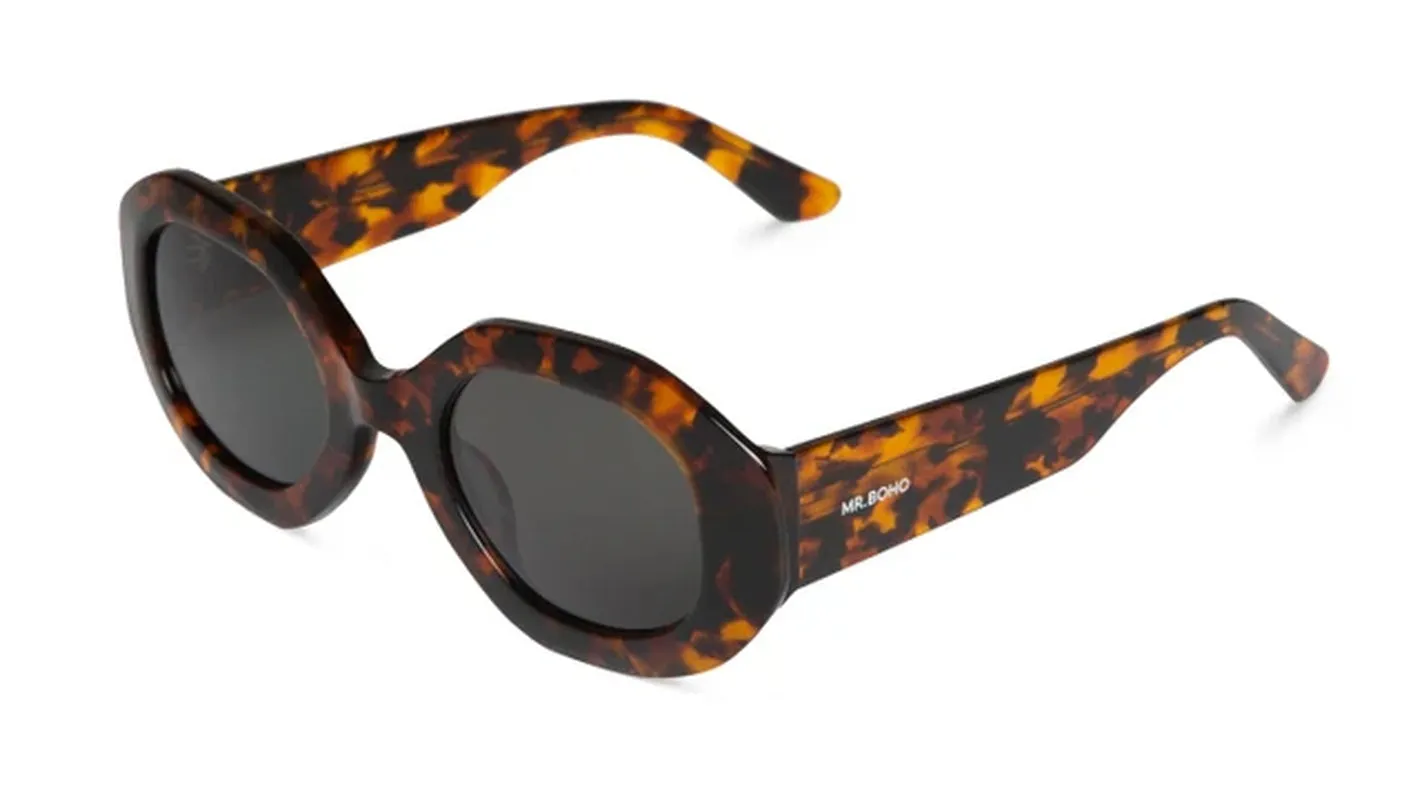 BAT1-11 Brown Acetate Geometric Glasses for Unisex