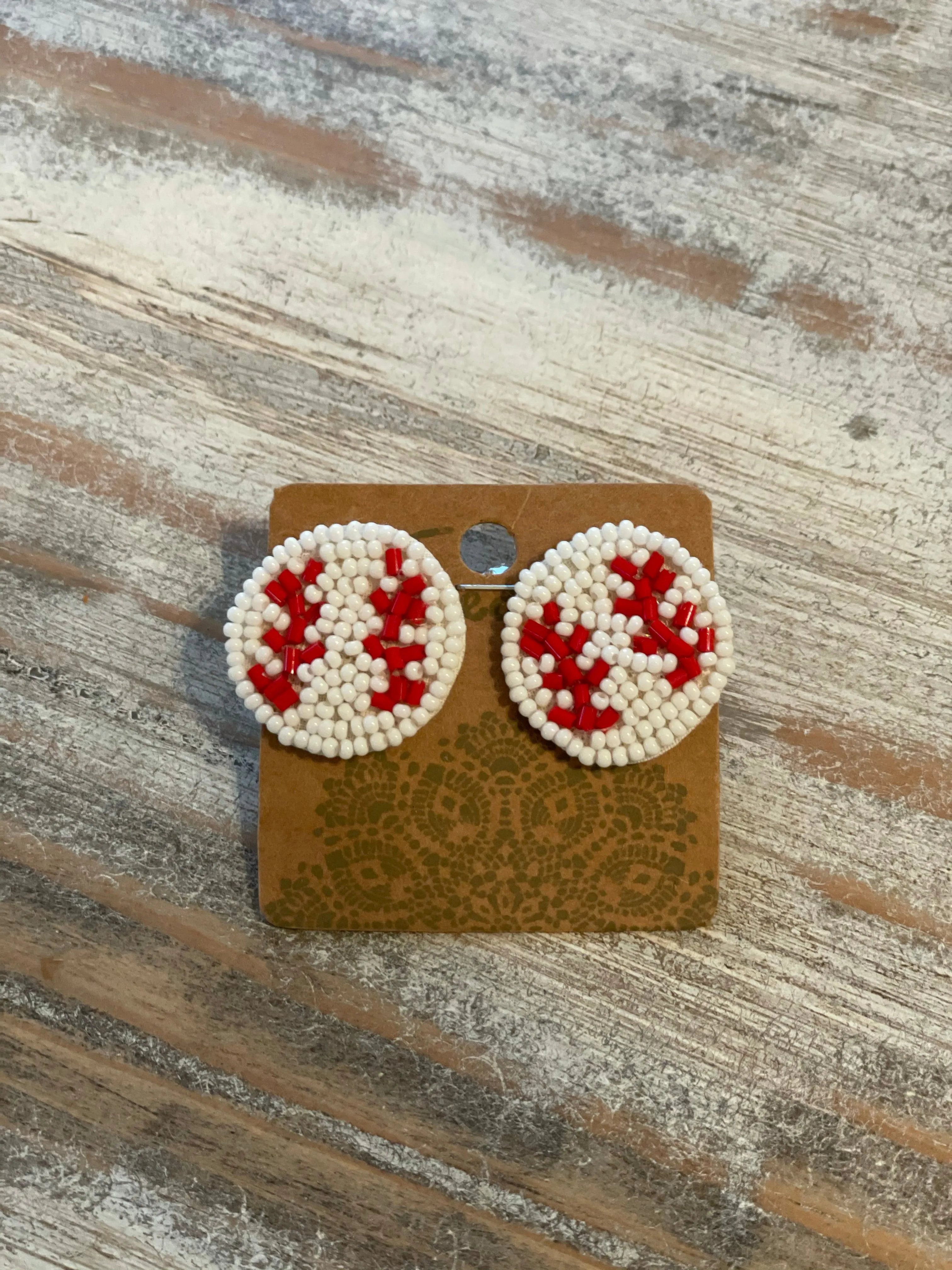 Beaded Sports Earrings