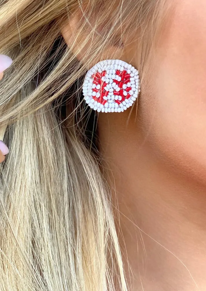 Beaded Sports Earrings