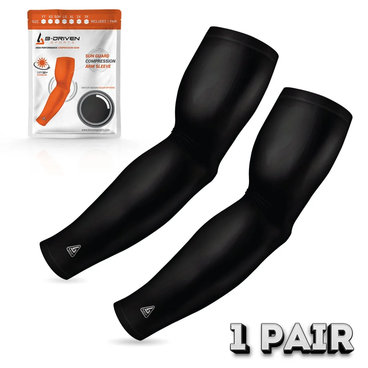 Black Compression Arm Sleeve | Sun Sleeve