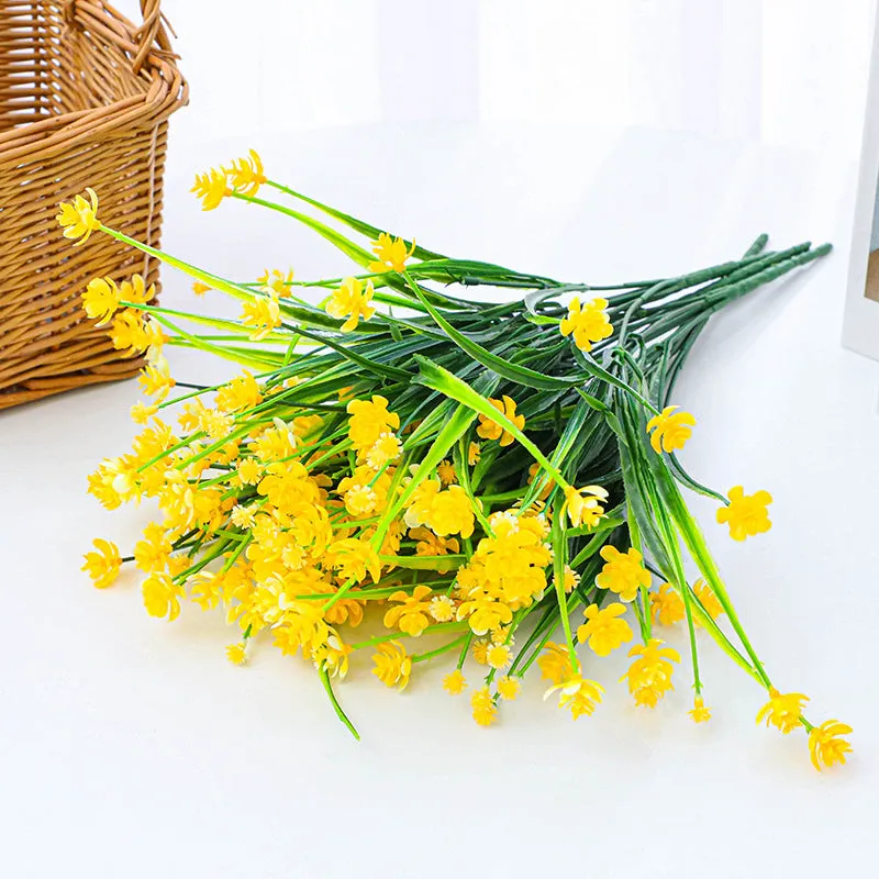 Bulk 8 Bundles Anti-UV Artificial Flowers for Outdoors Plastic UV Resistant Shrubs Plants for Garden Wedding Farmhouse Indoor Outdoor Decor Wholesale