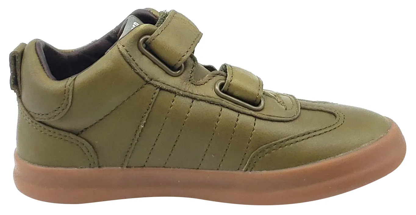 Camper Pursuit Sneaker Green Leather Hook and Loop for Boy's