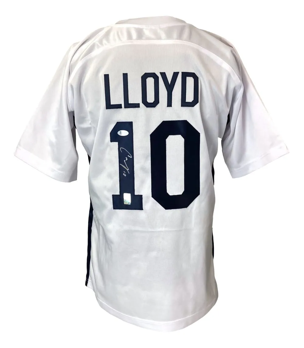 Carli Lloyd USA Signed Alternate White Soccer Jersey BAS Lloyd