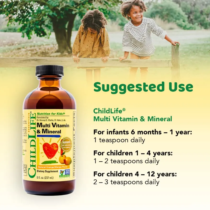 CHILDLIFE ESSENTIALS Kids Liquid Multivitamin & Mineral 8 Fl Oz Bottle