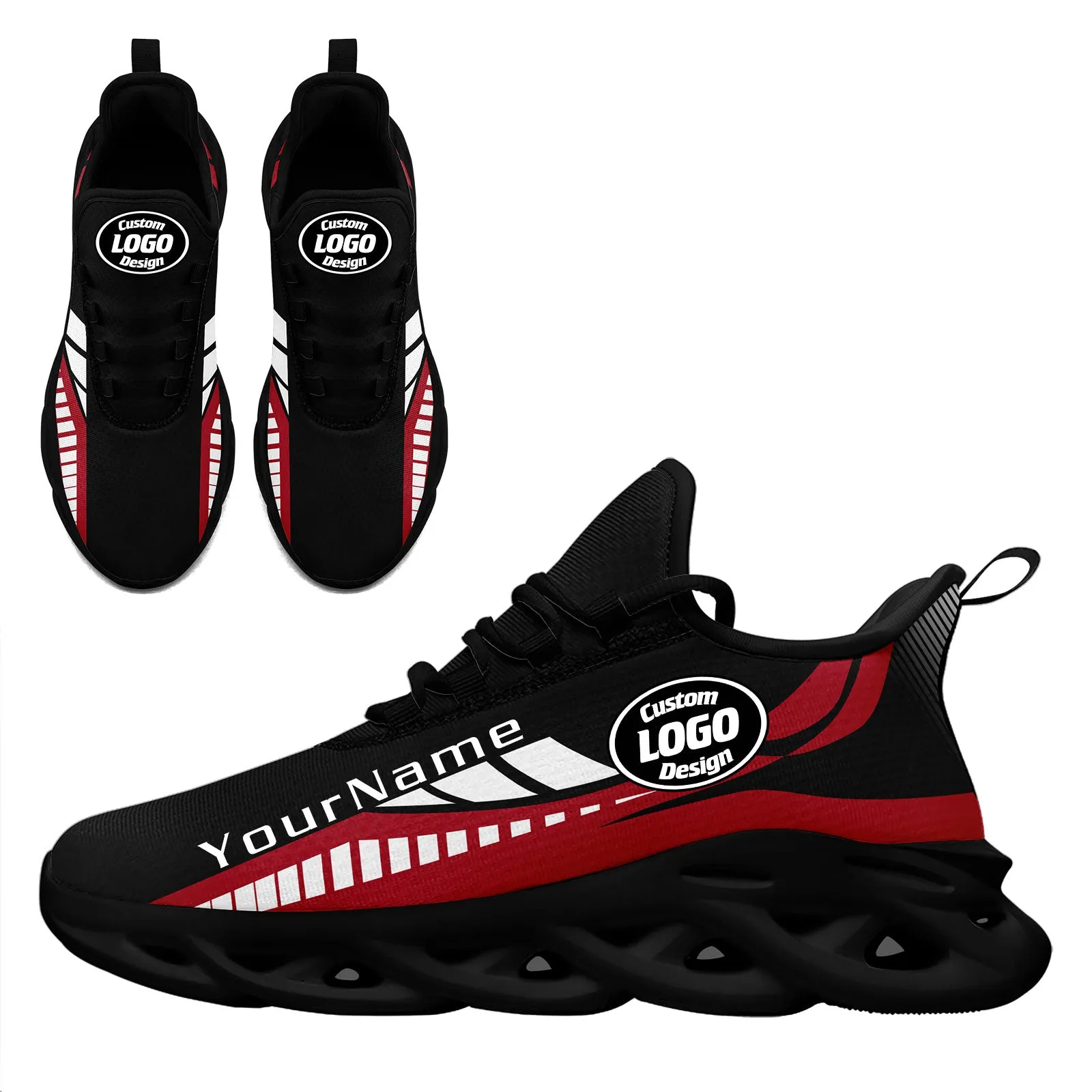 Custom Black Red Atlanta Maxsoul Shoes Personalized Sneaker FN003-D020325-3