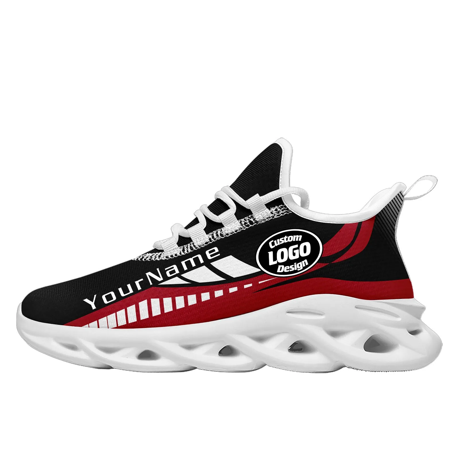 Custom Black Red Atlanta Maxsoul Shoes Personalized Sneaker FN003-D020325-3