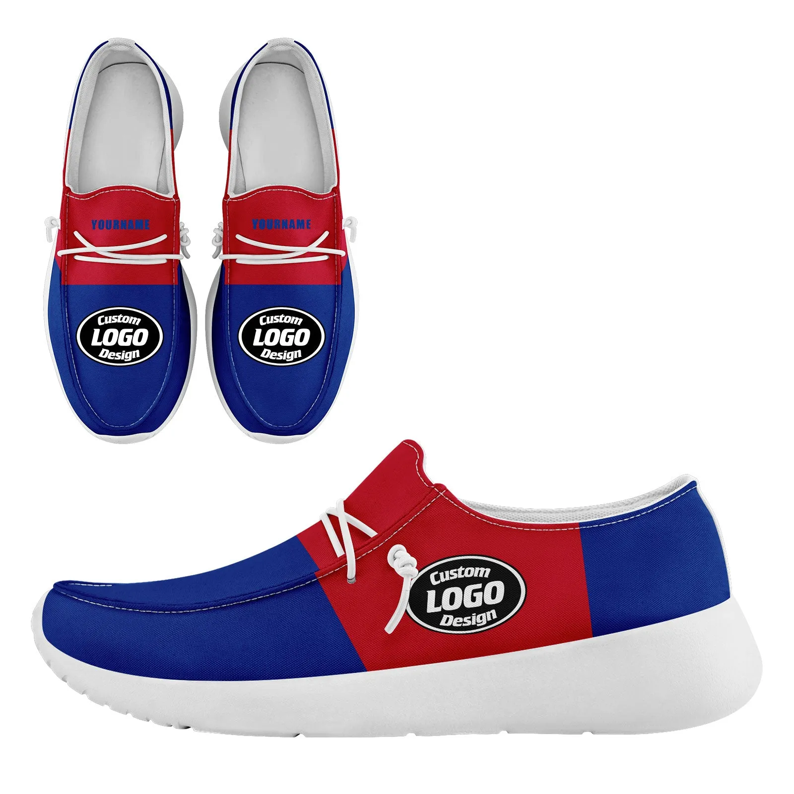 Custom Blue Red Buffalo Sneaker Shoes Combo Offer Personalized Combo ZH-D020289-4