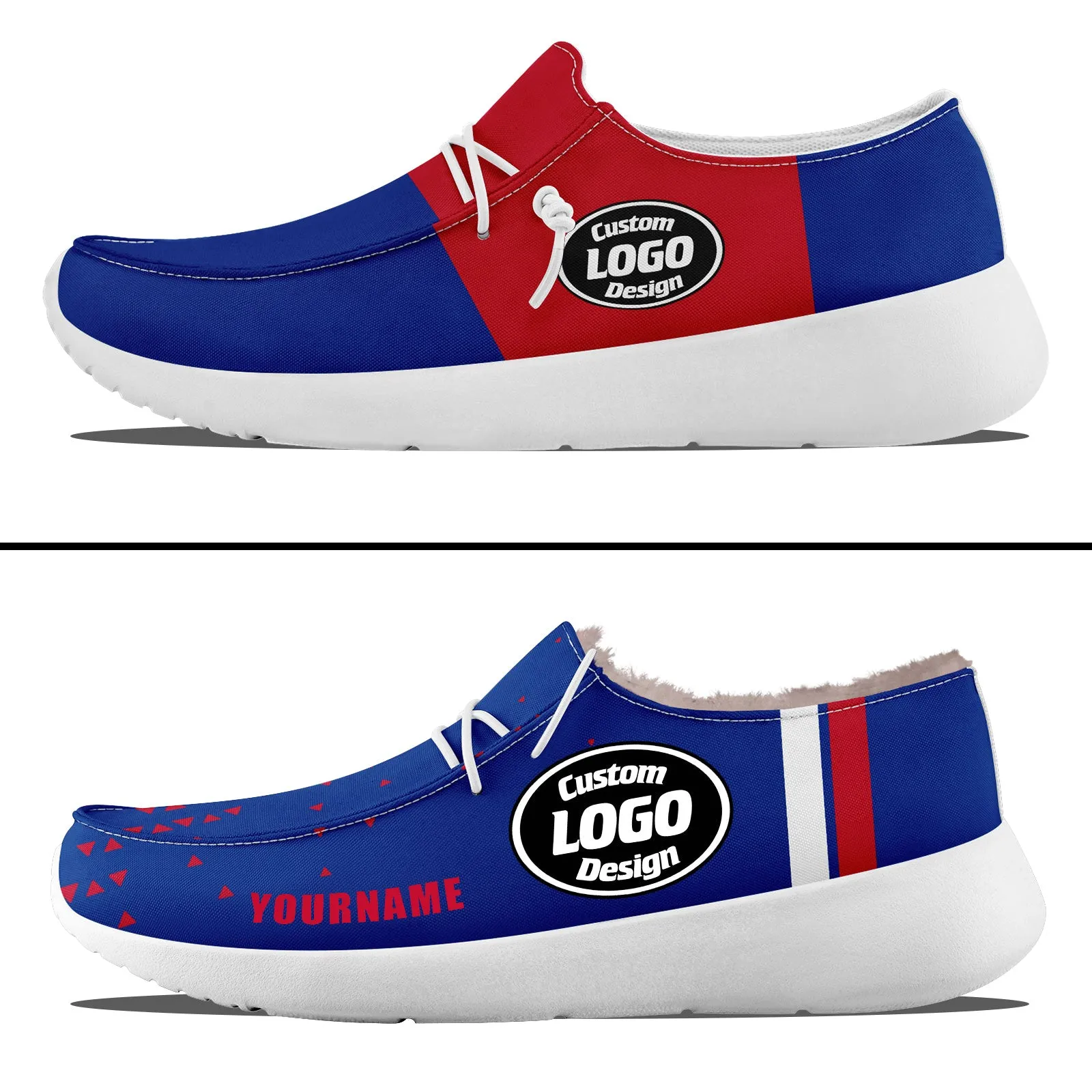 Custom Blue Red Buffalo Sneaker Shoes Combo Offer Personalized Combo ZH-D020289-4