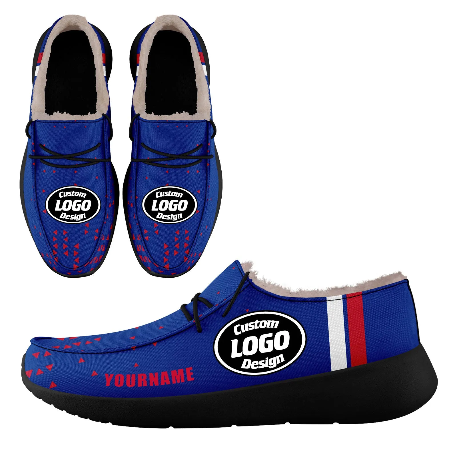 Custom Blue Red Buffalo Sneaker Shoes Combo Offer Personalized Combo ZH-D020289-4