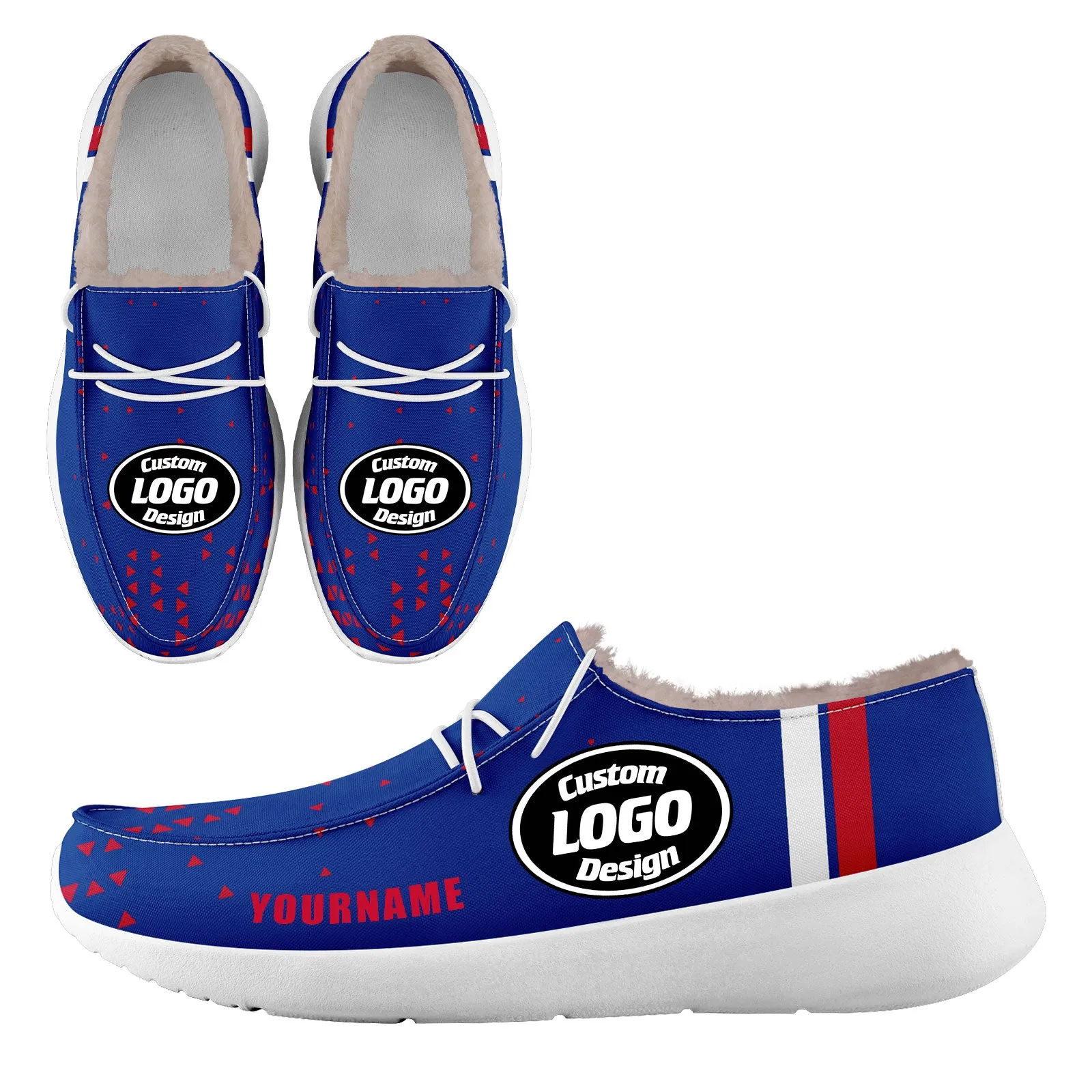 Custom Blue Red Buffalo Sneaker Shoes Combo Offer Personalized Combo ZH-D020289-4