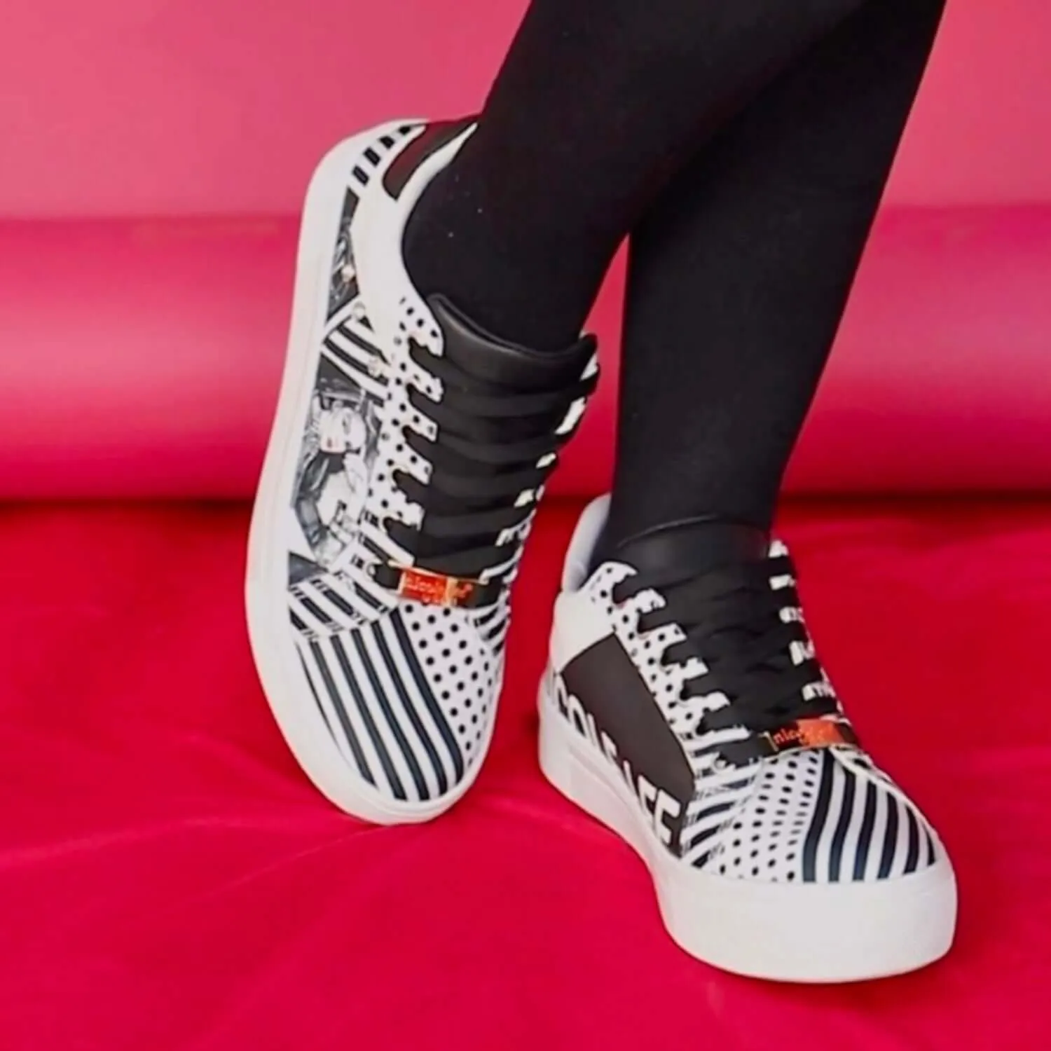 Eco-Friendly Printed Lace-Up Sneakers by Nicole Lee USA