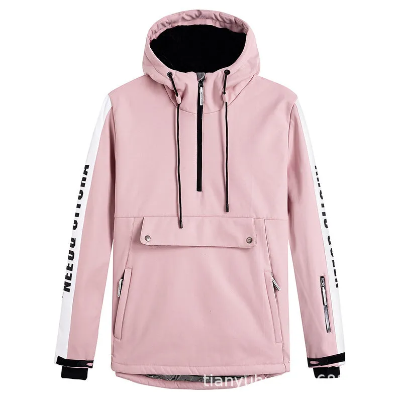 Elegant Warm Snow Anorak Jacket Outdoor Sports Pullover